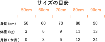 サイズの目安