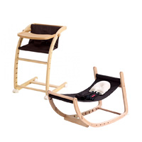 スクロールチェアプラス ナチュラル/ブラウン