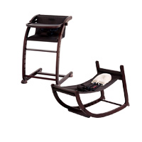 スクロールチェアプラス ダークブラウン/ブラウン