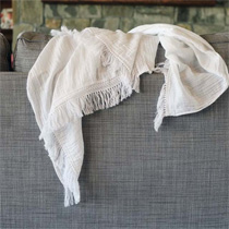 Modern Burlap WHITE FRINGE