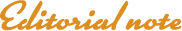 Editorial note