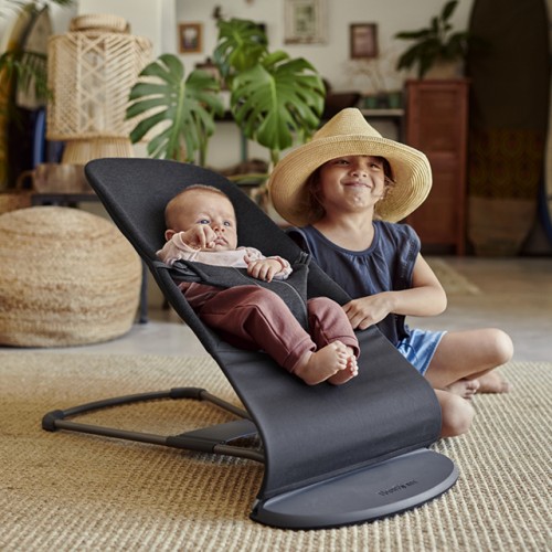 【良品】ベビービョルン　バウンサー Bliss 3Dジャージ　ブルー BABYBJORN 【セット商品】＼新色登場／ベビービョルン