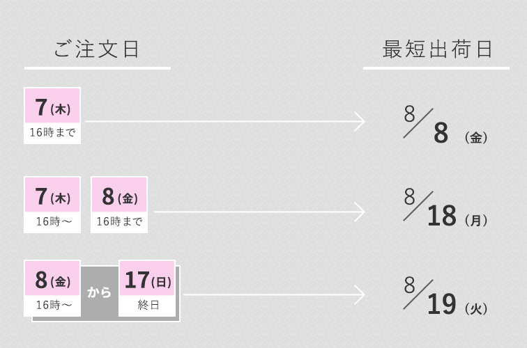 夏季休業日のお知らせ